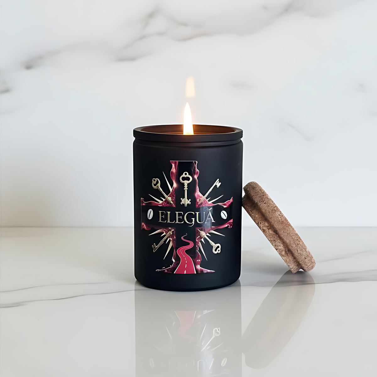 Elegua Candle, 12oz Elegua Candle, Handmade Soy Candle, Spiritual Decor & Handmade Altar Candle, Spiritual Gift, Santeria Candle