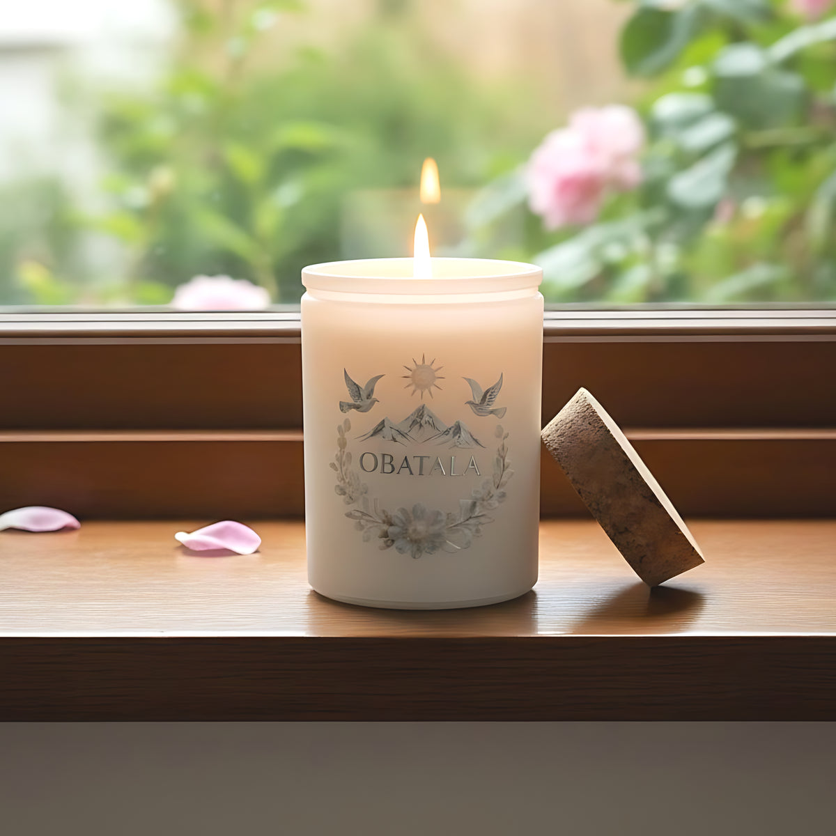 Obatala Inspired Candle - 12 oz Soy Hand poured Candle