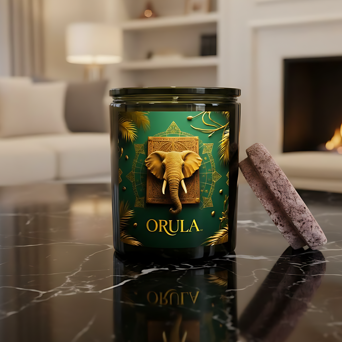 Orula Candle, Vela Para Orula, 12oz Essential Oils Soy Candle, Spiritual Decor, Altar Candle, Ifa Candle, Herbal Candle, Spiritual Gift
