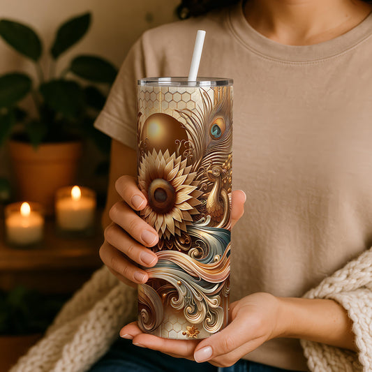 Oshun 20oz Tumbler, Orisha Oshun Tumbler, Yoruba Lukumi Deity Sacred Art, Spiritual Gift, Santeria Art